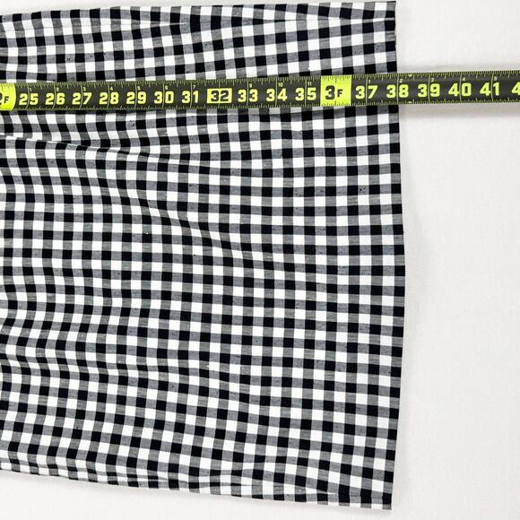 J Crew Women's Sweetheart Gingham Sheath Dress Size 2 Black White Linen Blend - Picture 15 of 16